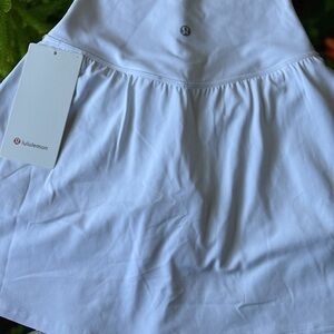 🚫Sold‼️‼️‼️ Lululemon Athletica White Ruched A-Line Mini Skirt